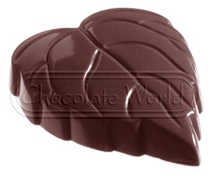 Форма для шоколада "Листок" Chocolate World 1104 CW (40x35x10мм)