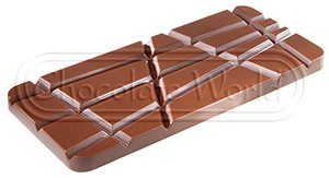 Форма для шоколада "Плитка Зиг-заг" Chocolate World 1769 CW (124x55x6мм,45гр)