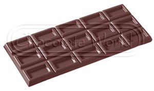 Форма для шоколада "Плитка" Chocolate World 2109 CW (142x63x6мм,47гр)