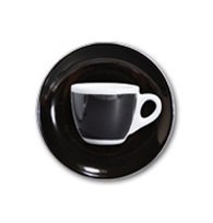 Чашка espresso с блюдцем Ancap Black серия "Verona Millecolori Decal Print" (75 мл)