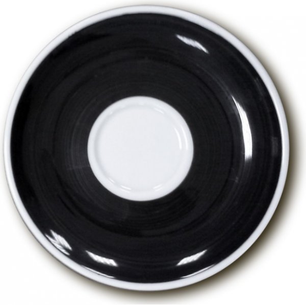 Блюдце Ancap для серий Verona / Torino / Roma Millecolori, ручная роспись, цвет черный (диаметр 12 см)