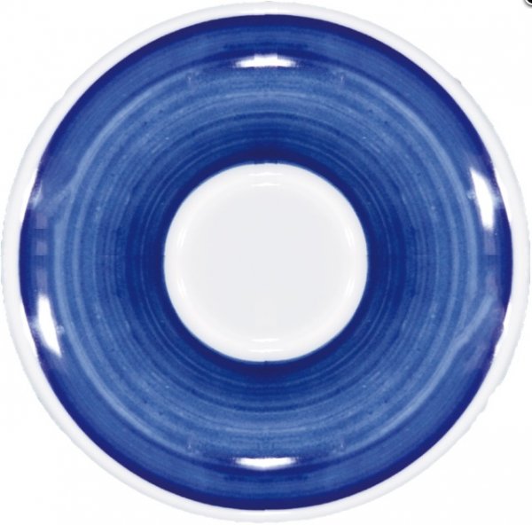 Блюдце Ancap для серий Millecolori, цвет голубой, ручная роспись (диаметр 14,5 см)
