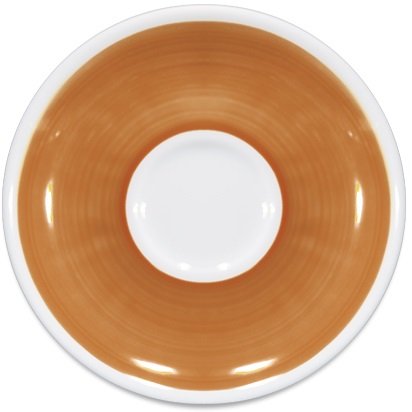 Блюдце Ancap для серий Millecolori, цвет карамельный, ручная роспись (диаметр 14,5 см)