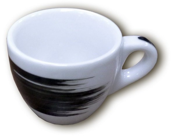 Чашка Espresso с ручкой Ancap Verona Millecolori, ручная роспись, мазок B, цвет черный (75 мл)