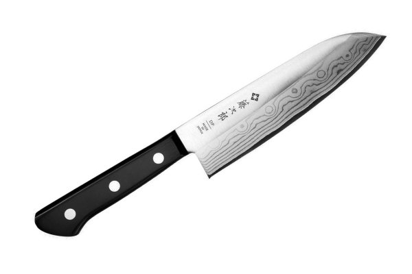 Нож кухонный Tojiro Basic Damascus F-331 Сантоку, 17см