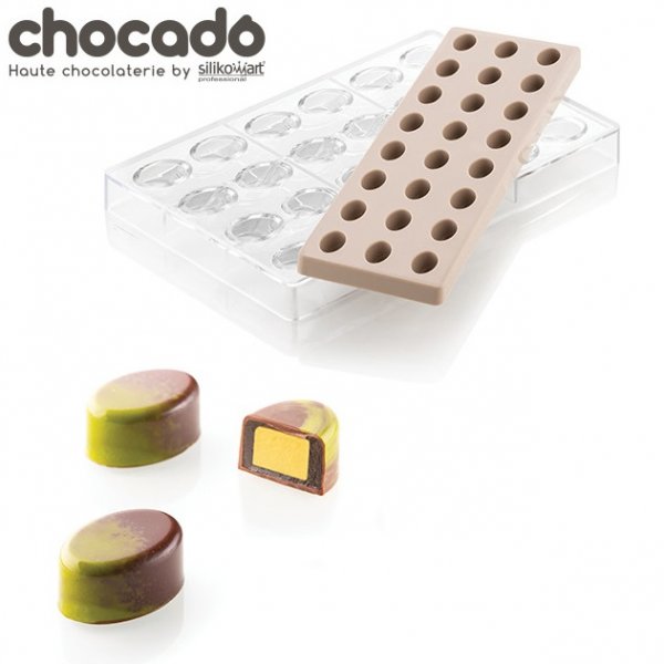 Набор форм для шоколада Silikomart Kit Ovale 01, CH014 (23x33мм,h15мм,8.5мл)