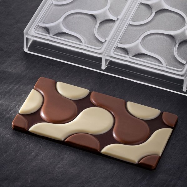 Форма поликарбонатная для шоколада "плитка" Pavoni FLOW PC5007