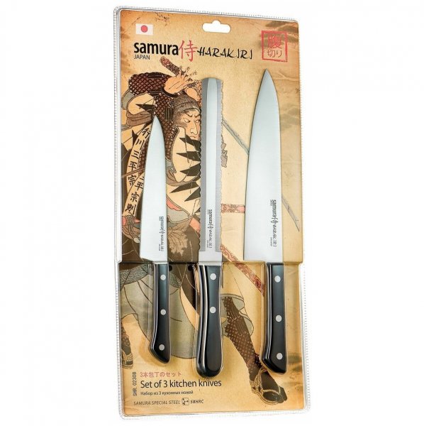 Набор из 3-х кухонных ножей Samura HARAKIRI SHR-0230B 
