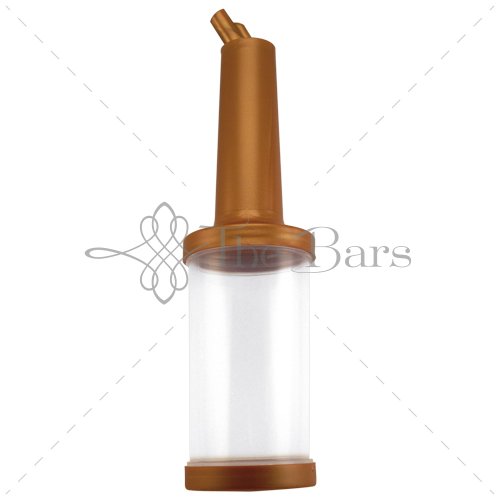 Бутылка прозрачная с гейзером The Bars PM01MC, бронзовая крышка (1000мл)