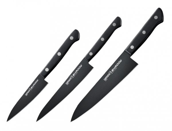 Набор из 3-х ножей  Поварская тройка Samura Shadow SH-0220