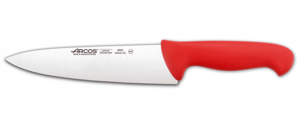 Нож Поварской Шеф Arcos "2900" 292122, красный 200мм