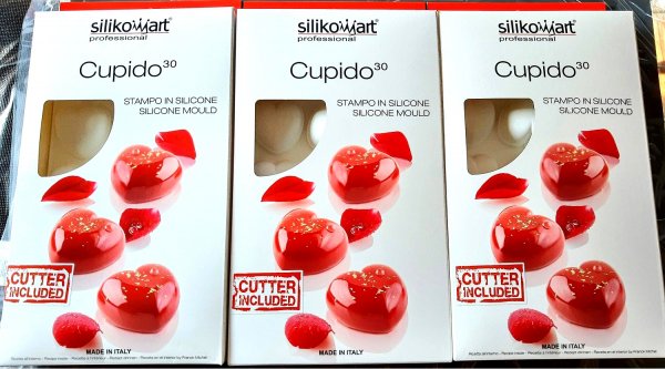 Силиконовая форма "сердечки" Silikomart CUPIDO 30 (45x44мм,h24мм,30мл)