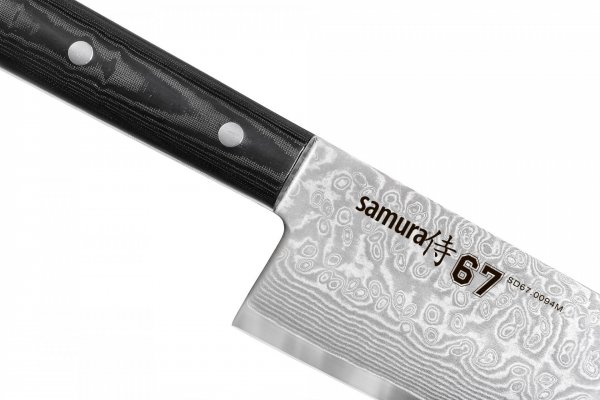 Нож кухонный Samura 67 Damascus SD67-0094M, Сантоку 175мм