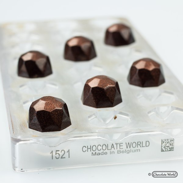 Форма для шоколада "Бриллиант" Chocolate World 1521 CW (28x28x18мм)