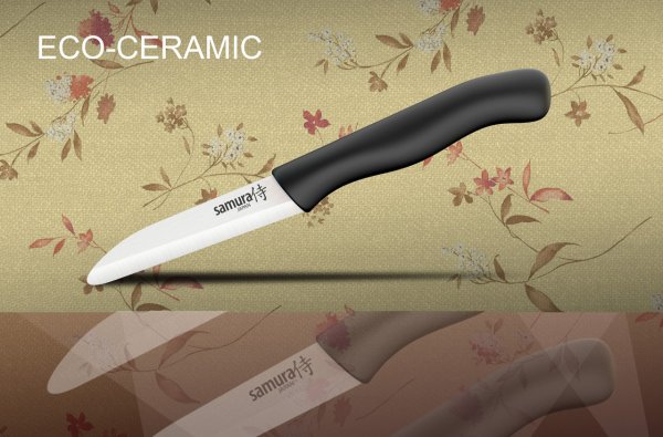 Нож керамический Samura Eco-Ceramic SC-0011BL овощной, 78мм