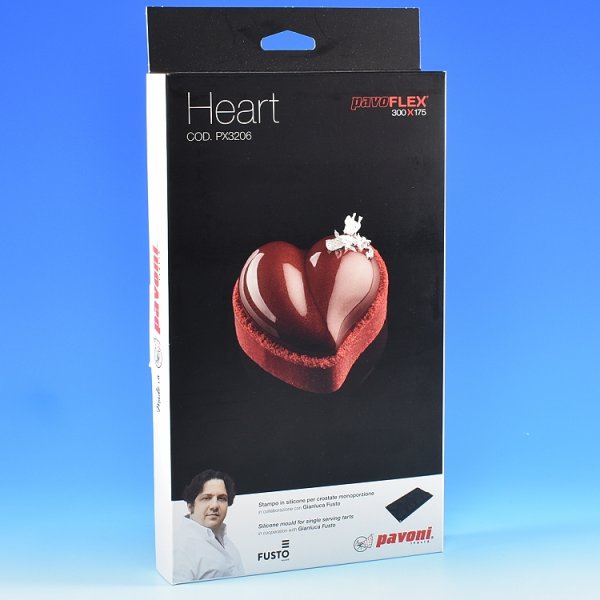 Силиконовая форма "Сердце" Pavoni HEART PX3206S (65x60мм,h21мм,46мл)