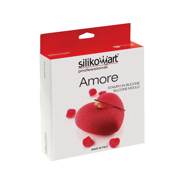 Силиконовая форма "сердце" Silikomart Amore (142x137мм,h50мм,600мл)