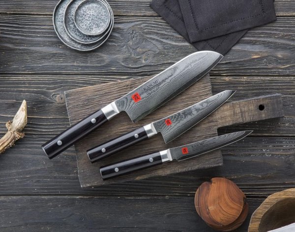 Нож Сантоку Kasumi Damascus 84018, 180мм