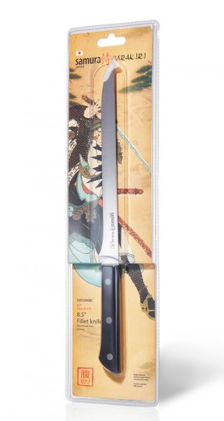 Нож кухонный филейный Samura HARAKIRI SHR-0048B, 218мм