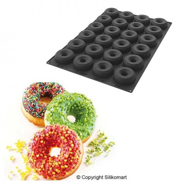 Силиконовая форма пончики Silikomart SQ059 DONUTS (d85мм,h29мм,133мл)