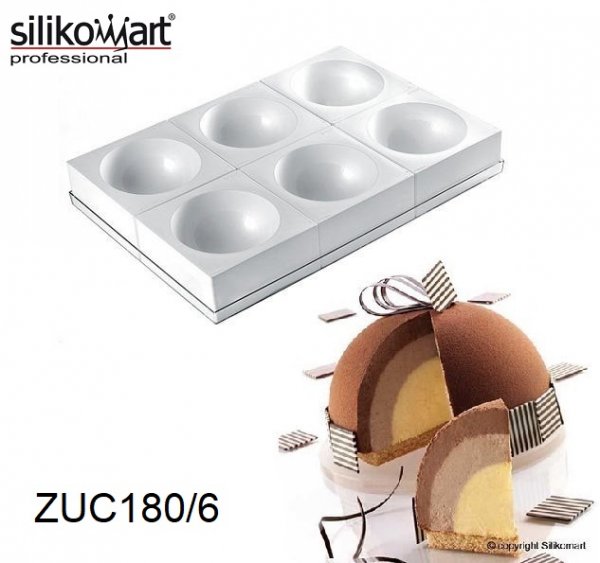Силиконовая форма Silikomart Zuccotto 180/6 (d180мм,h90мм,1570мл)	