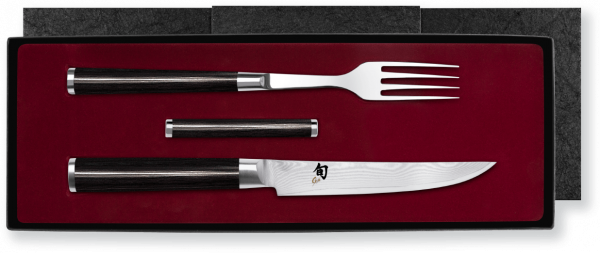 Набор для стейка KAI SHUN CLASSIC DM-0907 (вилка,нож,подставка)