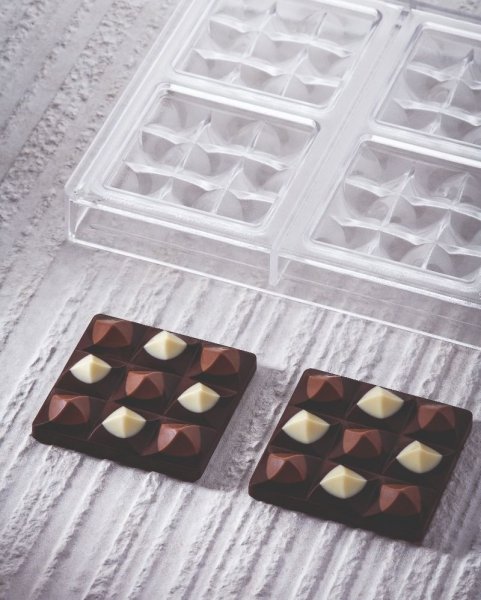 Форма полікарбонатна для шоколаду "плитка" Pavoni MINI MOULIN PC5014 