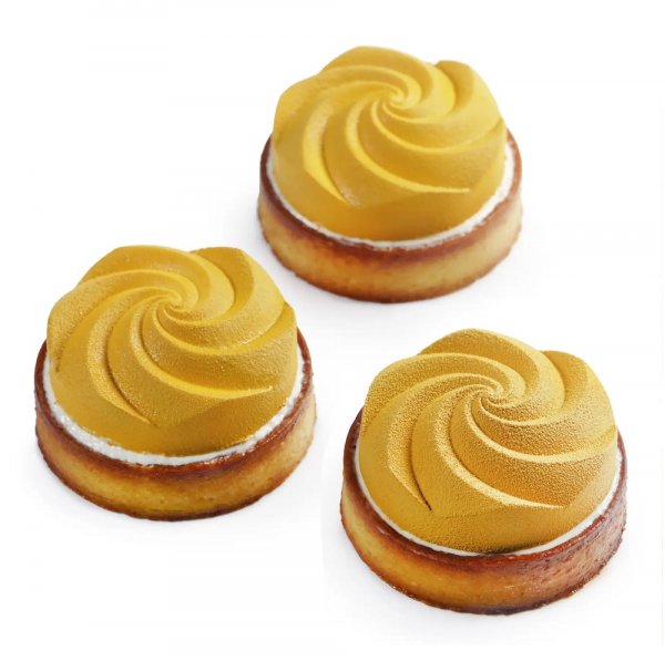 Силиконовая форма Mini SPIRAL Tart by Dinara Kasko (d70мм,75мл,6шт)