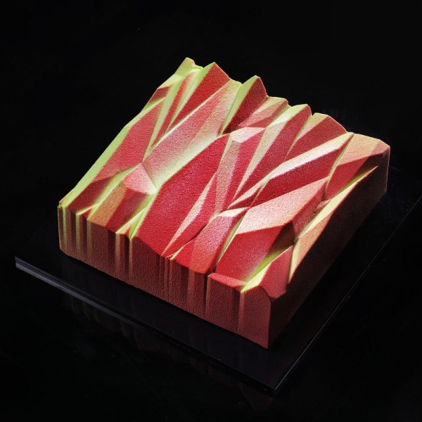 Силіконова форма Stripes Cake by Dinara Kasko (180x180мм,h60мм,1500мл)