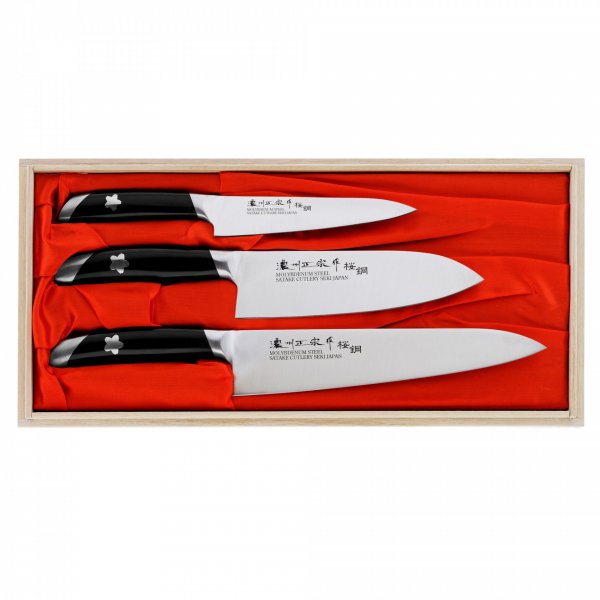 Набор из 3х японских ножей Satake Sakura HG8081W