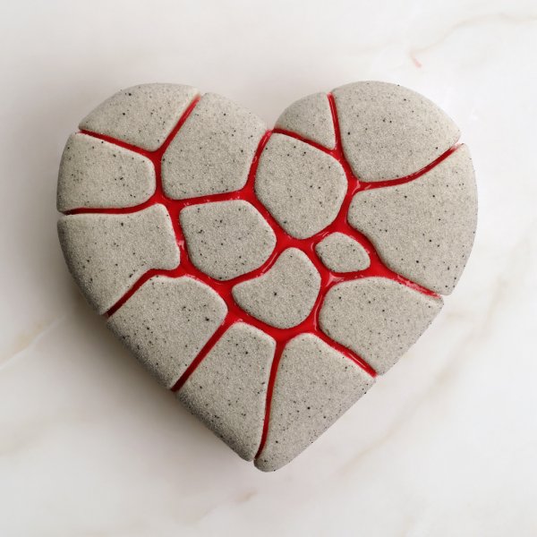 Силіконова форма Kintsugi Heart by Dinara Kasko (205x175мм,h55мм,1200мл)