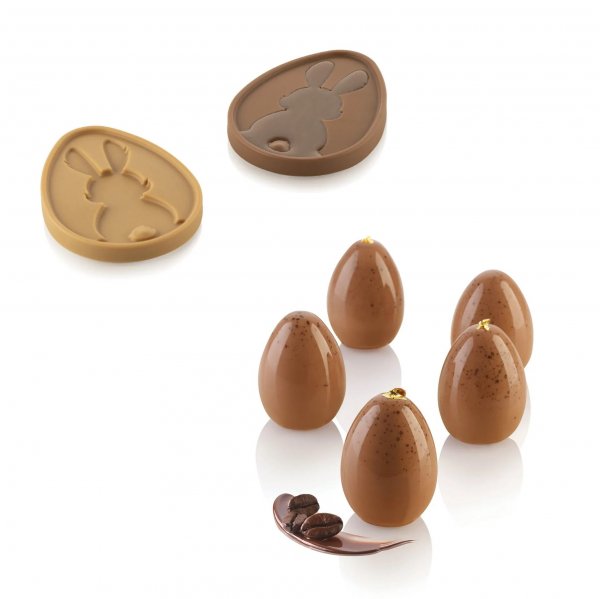 Набор силиконовых форм "Пасхальные яйца" Silikomart EGG30 + SCG064