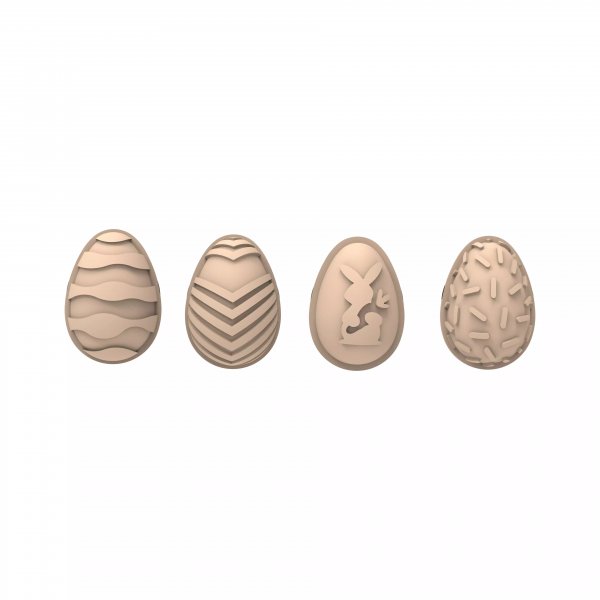 Набір з 4х силіконових штампів Silikomart CHOCO STAMP E