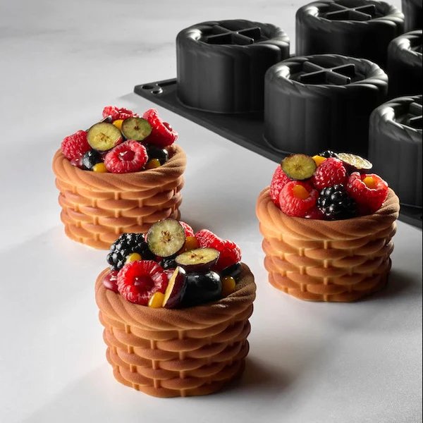 Силиконовая форма Pavoni PX43127 Panier (d74мм,h45мм,135мл)