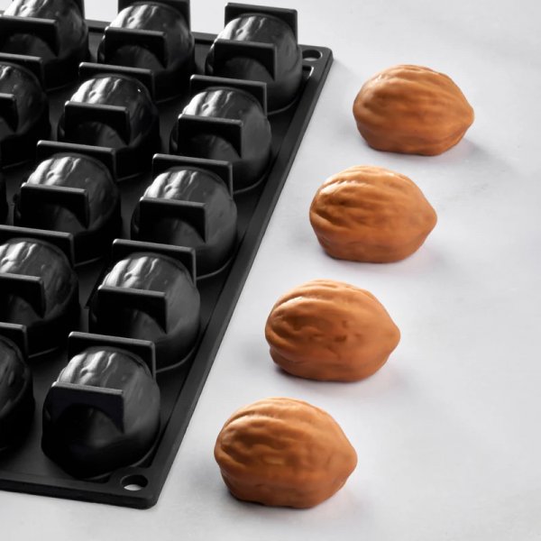 Силиконовая форма "орех" Pavoni PX3232 Nutshell (44x33мм,h27мм,20мл)