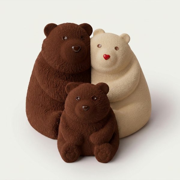 Набор силиконовая форм "Семья мишек" Bear Hug Family by Dinara Kasko