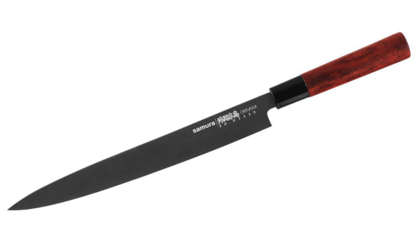 Нож кухонный Янагиба Samura Okinawa Stonewash SO-0110B, 240мм