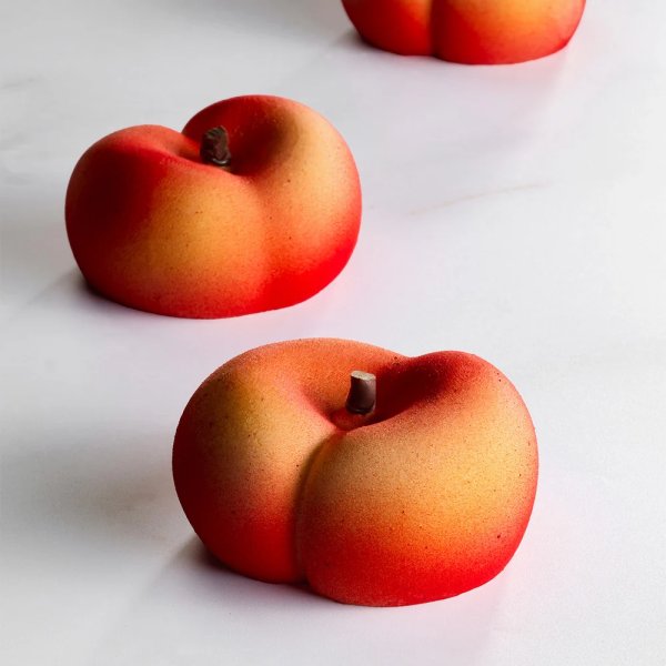 Силіконова форма "Персик" Pavoni PX4314 Flat Peach (74x70мм,h37мм,120мл)