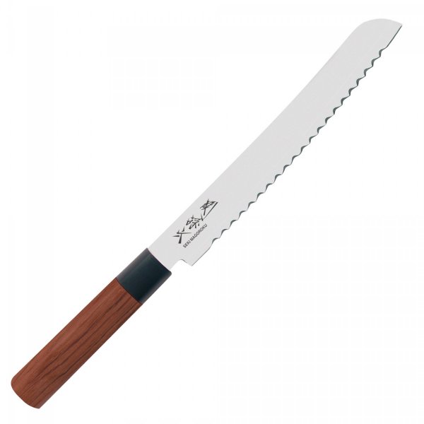Нож KAI Seki Magoroku Red Wood MGR-0225B хлебный, 22.5см