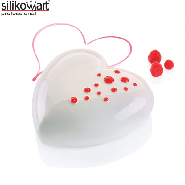 Силиконовая форма "сердце" Silikomart TI AMO + cutter (170х164,h63мм,1000мл)