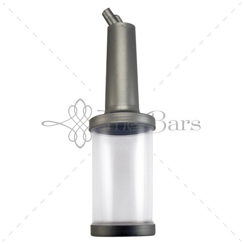 Бутылка прозрачная с гейзером The Bars PM01MS, серебряная крышка (1000мл)