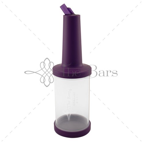 Бутылка прозрачная с гейзером The Bars PM01P, фиолетовая крышка (1000мл)