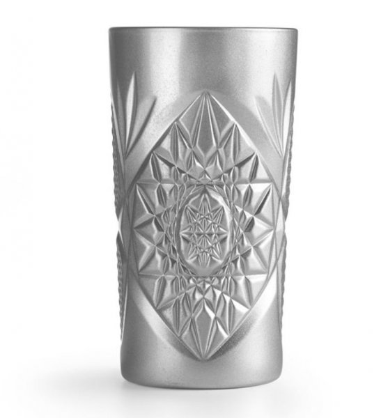 Склянка висока Cooler Libbey серія Hobstar Silver 928426, срібло 470мл 