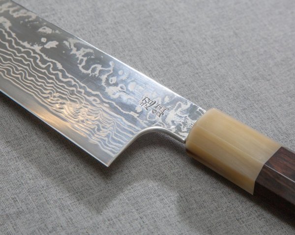 Нож Sukenari ZDP-189 Mirror Damascus Kiritsuke Rosewood, 21см