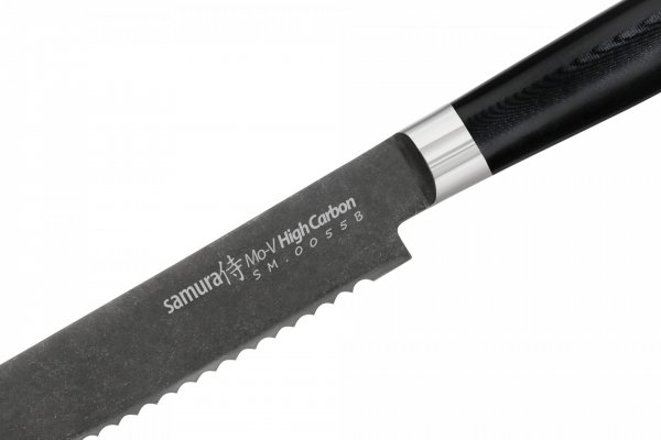 Ніж кухонний Samura Mo-V Stonewash SM-0055B для хліба, 230мм 