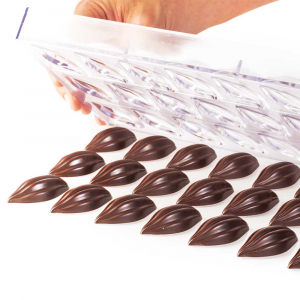 Форма для шоколада Martellato MA1018 "какао боби" (52x26мм,h14мм) 
