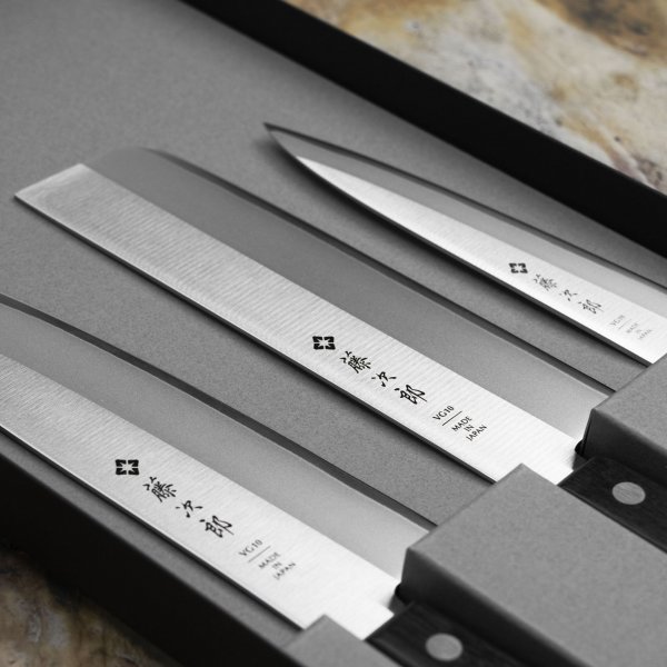 Набір з 3х кухонних ножів Tojiro Basic TBS-300