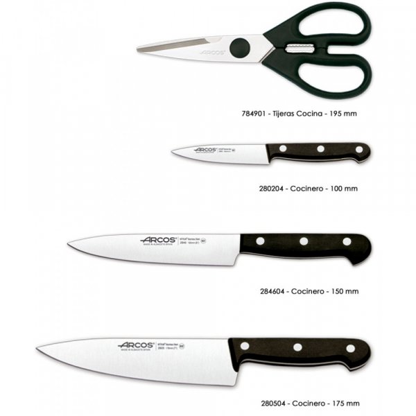 Набор ножей Arcos Universal 285000 (3ножа,ножницы,подставка)