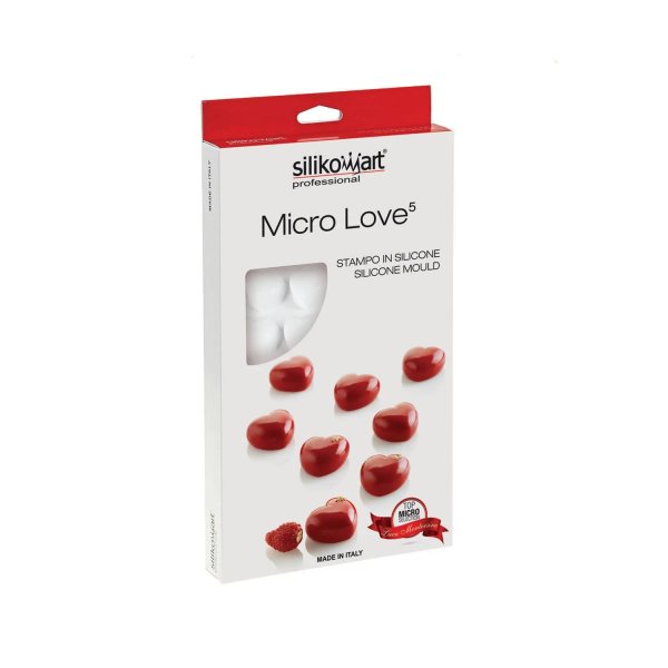 Форма силиконовая Silikomart MICRO LOVE 5 (26x25мм,h14мм,5мл)