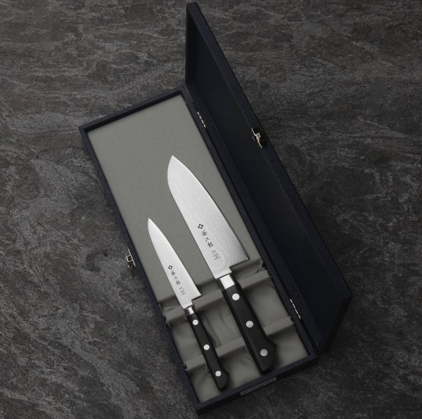 Набір з 2х кухонних ножів Tojiro Damascus DP-37HQ-SET (F-650,F-659)